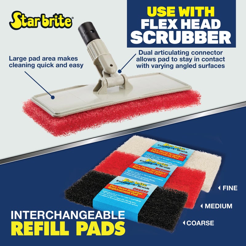 STAR BRITE Flexible Head Scrubber Replacement (Medium) (Red) (040126) - Image 4